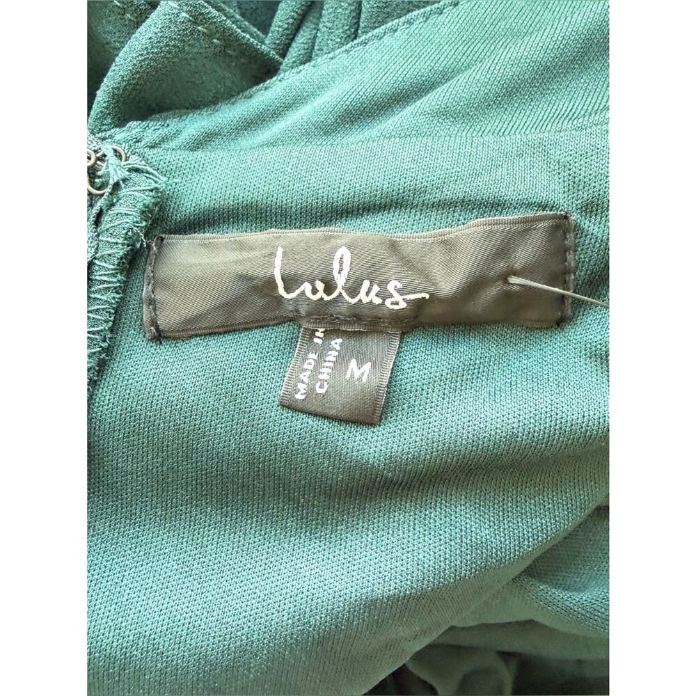 NWT Lulus Sincerely Poised Emerald Backless Bustier Tiered Maxi Dress Medium - Picture 9 of 9